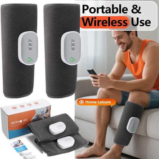 4 Modes Leg Massager Cordless Calf Air Compression Massager for Relief Pain