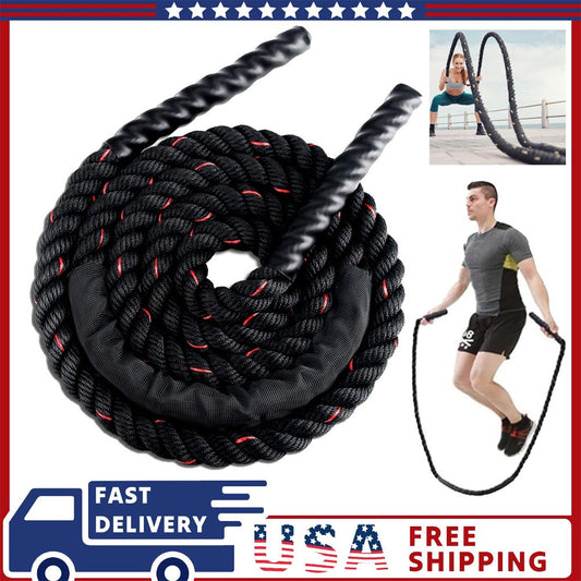 Heavy Jump Ropes for Fitness, Weighted Adult Skipping Rope Exercise Battle Ropes