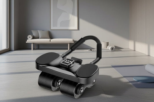 Ab Roller Wheel Home Core Exercise Ab Machine, Counting Ab Wheel Roller + Mat