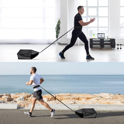 Adjustable Weight Sled Trainer with Sandbags for Speed Training Indoor/Outdoor