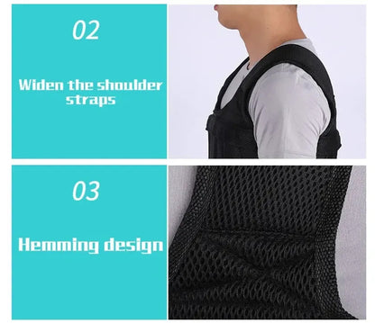 New 66 Lbs Adjustable Weighted Workout Weight Vest Fitness Training Waistcoat AA
