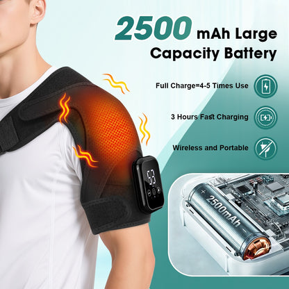 Electric Heated Vibration Knee Joint Brace Therapy Shoulder Massager Pain Relief