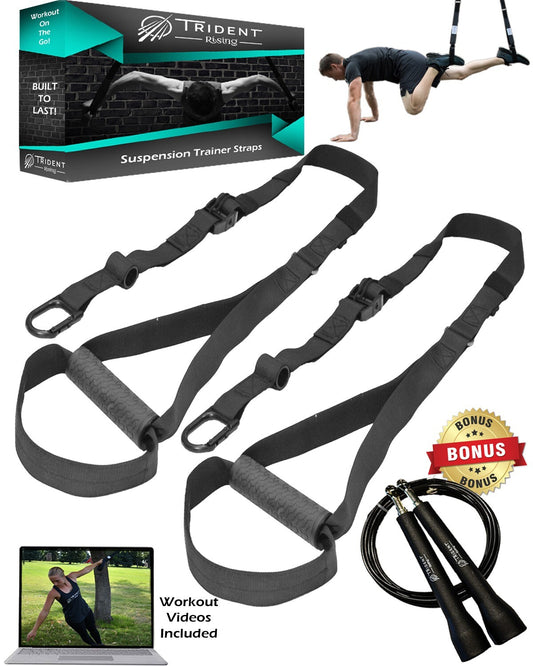 Workout Straps for Home Gym – Bodyweight Resistance Training Straps Set