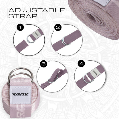 RDX Yoga Strap 8Ft D-Ring Buckle Stretching Pilates Flexibility Gym Workout