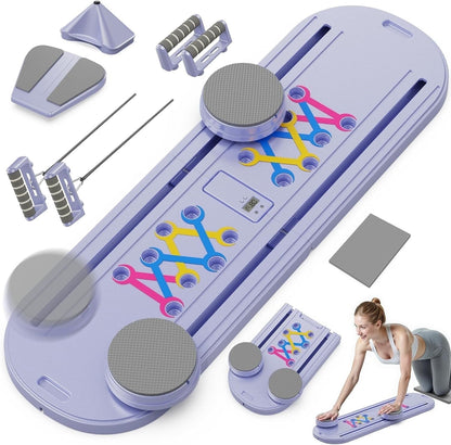 Premium Pilates Board - Multi-Purpose Foldable Pilates Reformer Set,Core Trainer