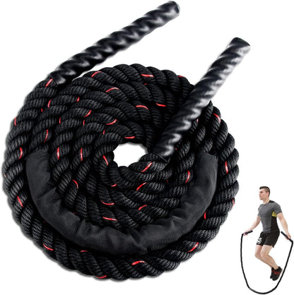 Heavy Jump Ropes for Fitness, Weighted Adult Skipping Rope Exercise Battle Ropes