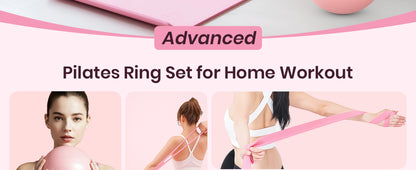 Pilates Ring Set for Women, Home Workout Pilates Equipment with Resistance