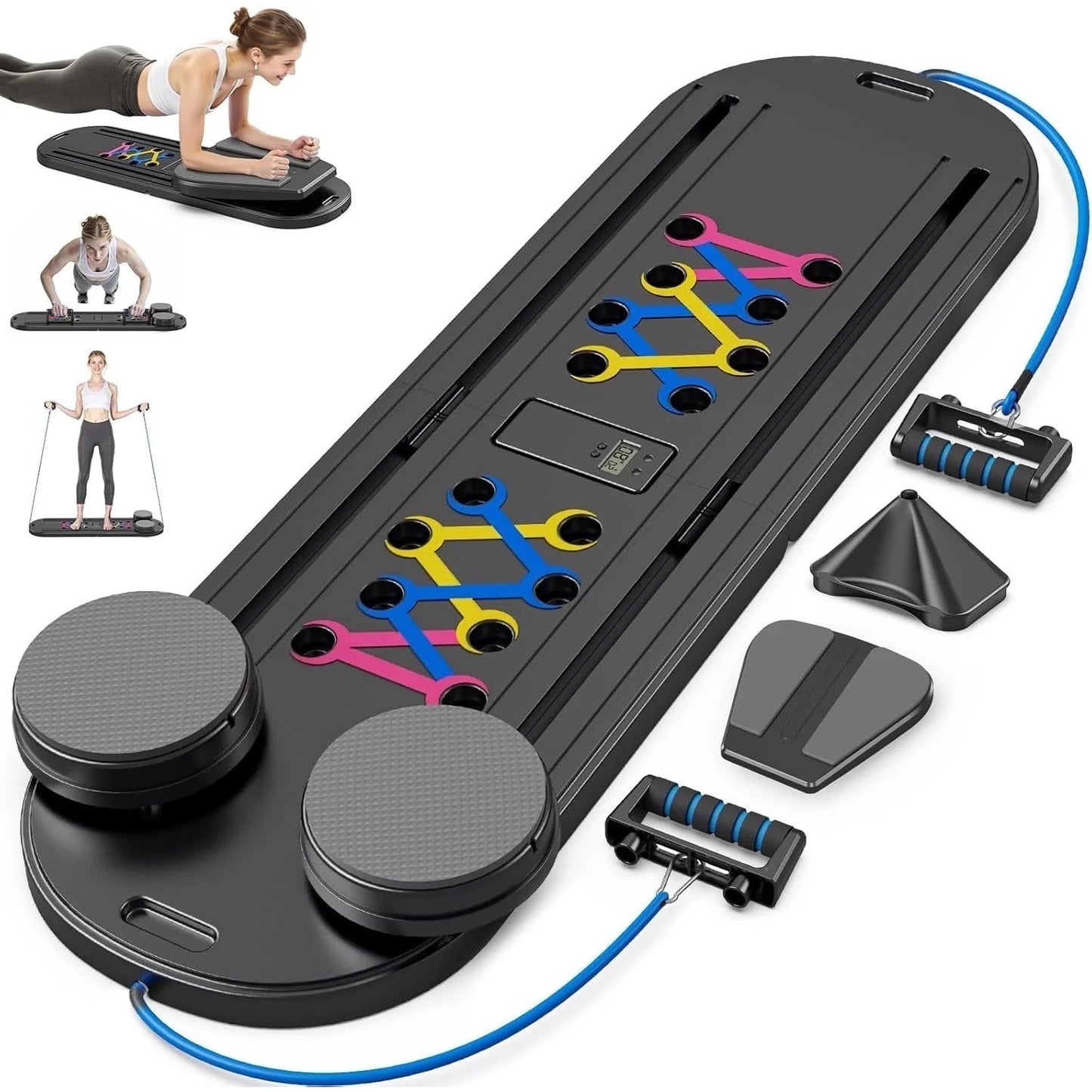 Premium Pilates Board - Multi-Purpose Foldable Pilates Reformer Set,Core Trainer