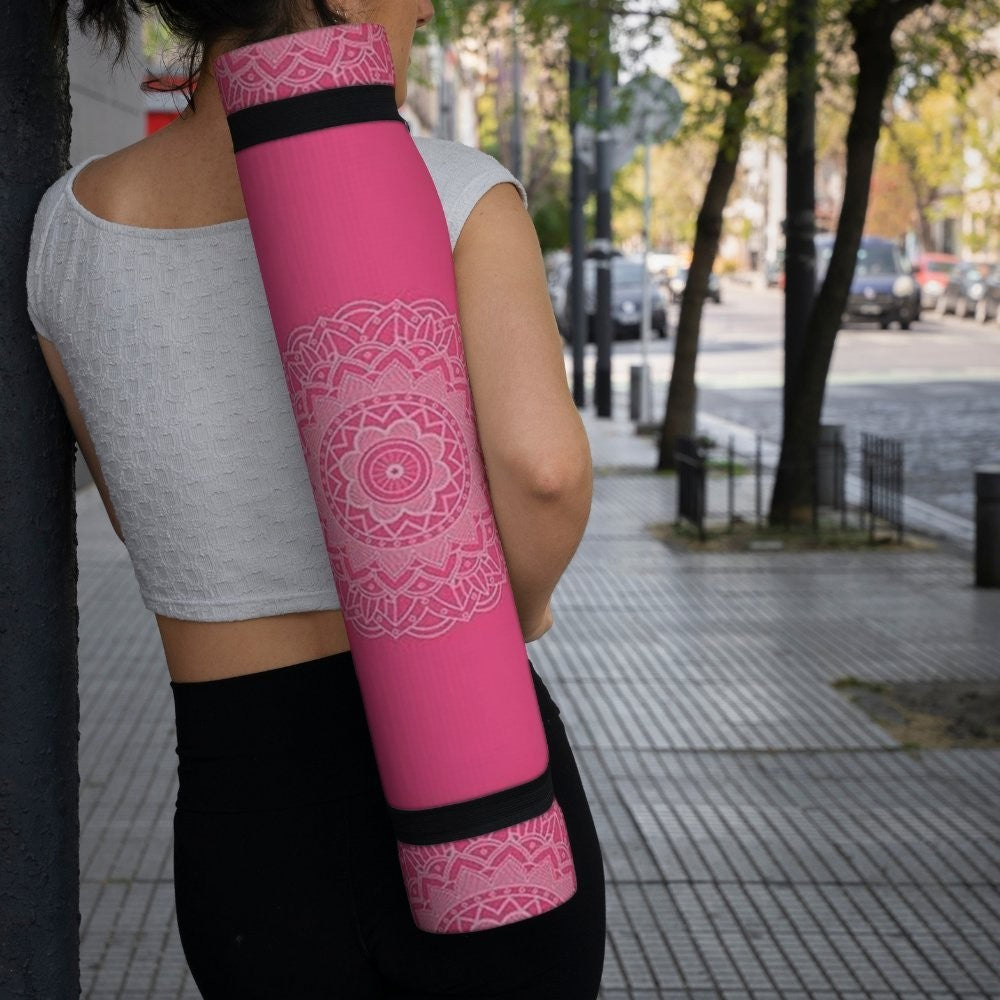 SINT Premium Print Reversible Non Slip Yoga Workouts Mat with Free Tote Bag