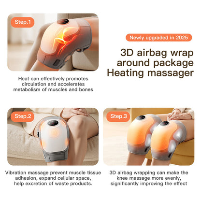 Heated Knee Pad Massager Warm Therapy Brace for Arthritis Joint Pain Care