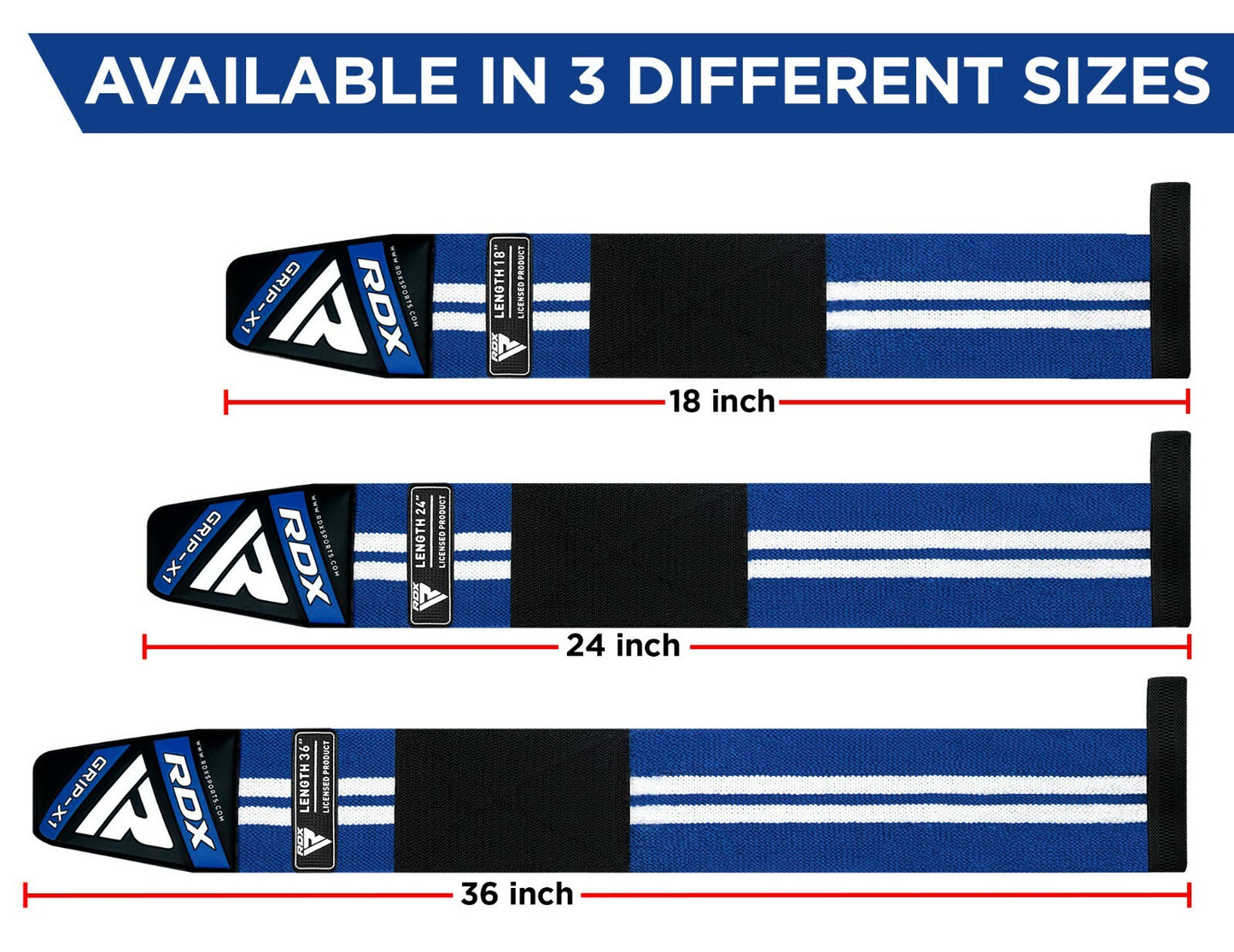 RDX Wrist Wraps Weight Lifting Straps Gym Workout Powerlifting Bodybuilding