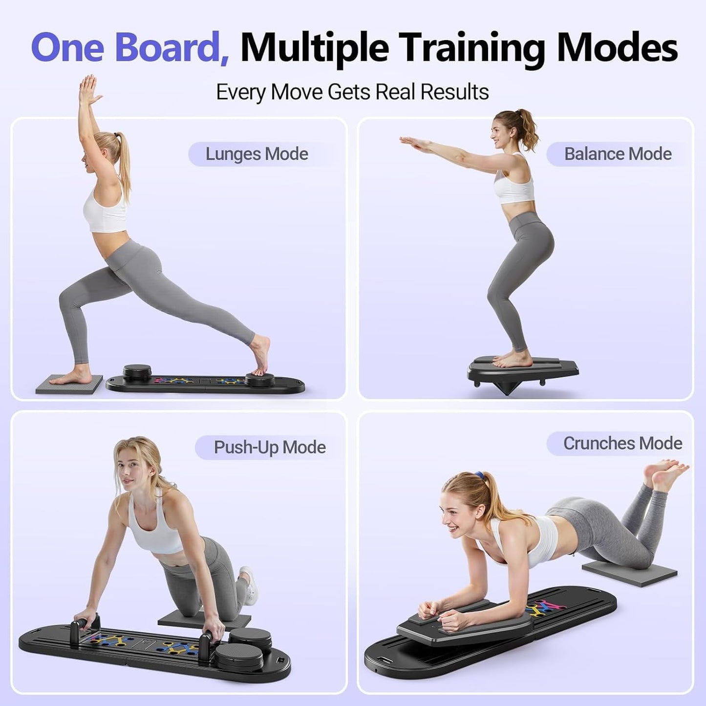 Premium Pilates Board - Multi-Purpose Foldable Pilates Reformer Set,Core Trainer