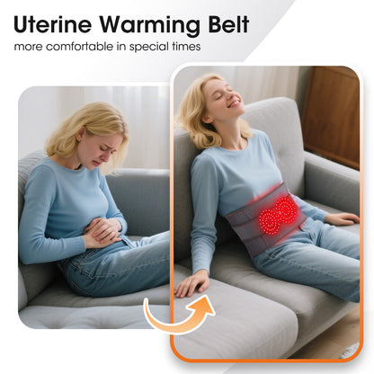 Electric Infrared Heated Waist Belt Vibration Massage for Lower Back Pain Relief