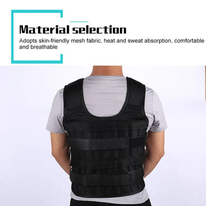 New 66 Lbs Adjustable Weighted Workout Weight Vest Fitness Training Waistcoat AA