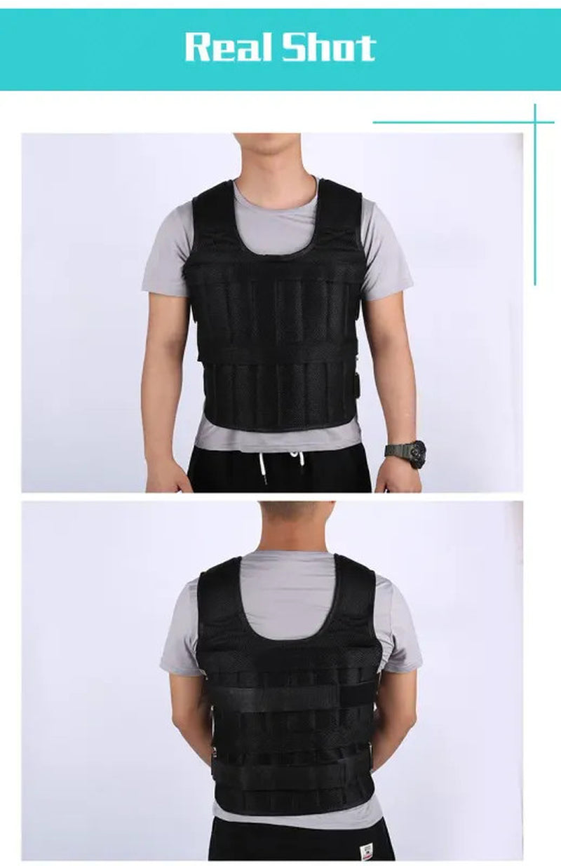 New 66 Lbs Adjustable Weighted Workout Weight Vest Fitness Training Waistcoat AA