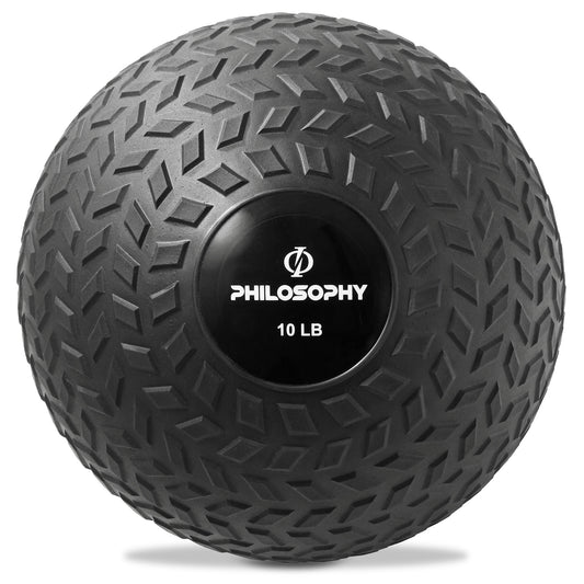Slam Ball, 10-40 LB - Weighted Medicine Fitness Ball with Easy Grip Tread