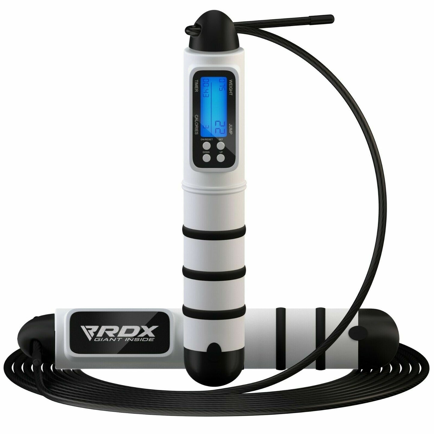 Climbing Skipping Rope by RDX, Digital Counter, Weighted Jump Rope, Speed Rope