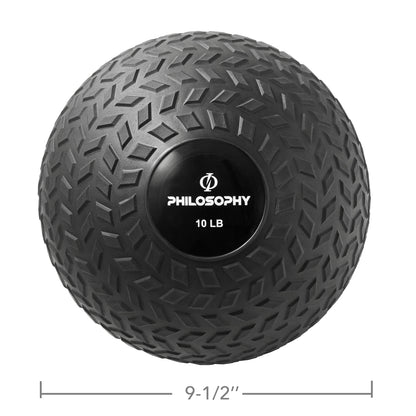 Slam Ball, 10-40 LB - Weighted Medicine Fitness Ball with Easy Grip Tread