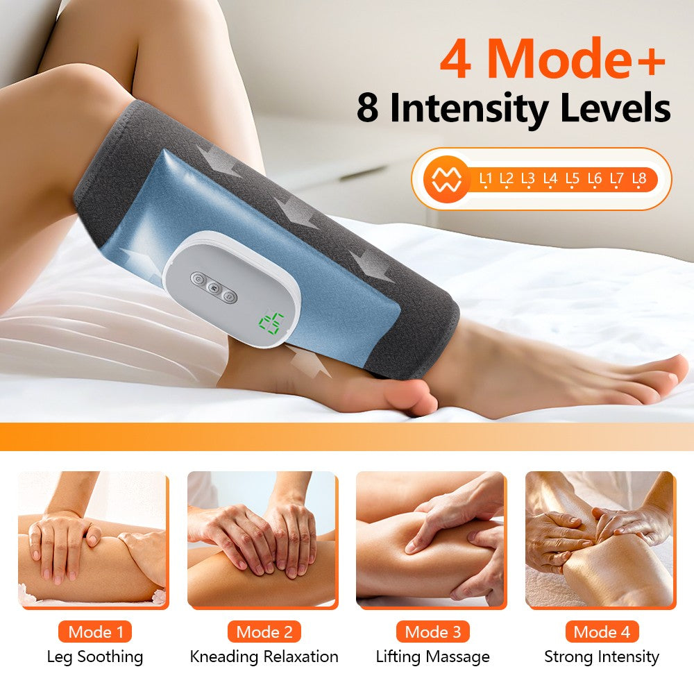 4 Modes Leg Massager Cordless Calf Air Compression Massager for Relief Pain