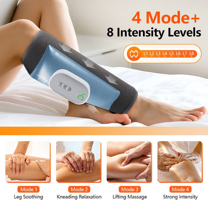 4 Modes Leg Massager Cordless Calf Air Compression Massager for Relief Pain