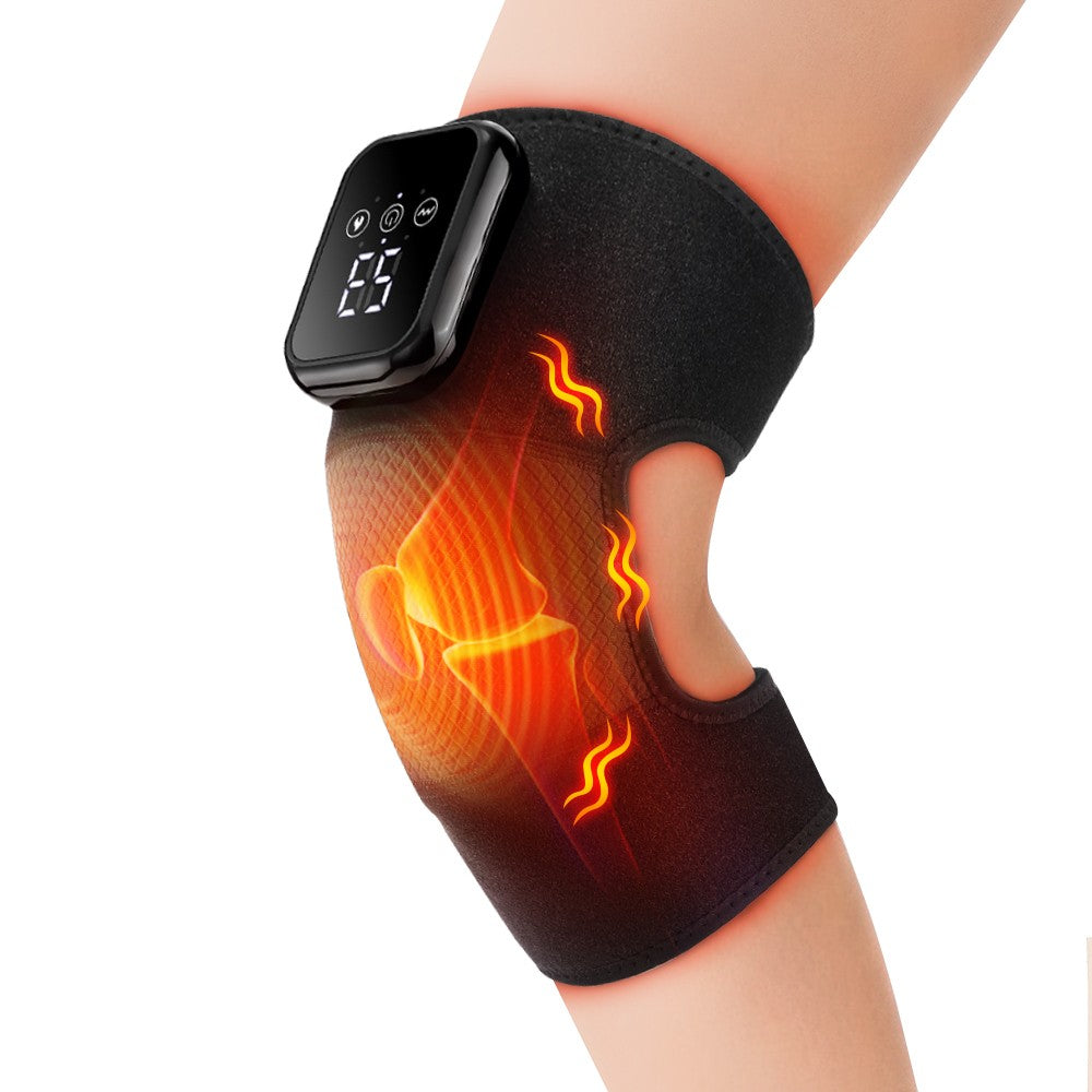 Electric Heated Vibration Knee Joint Brace Therapy Shoulder Massager Pain Relief