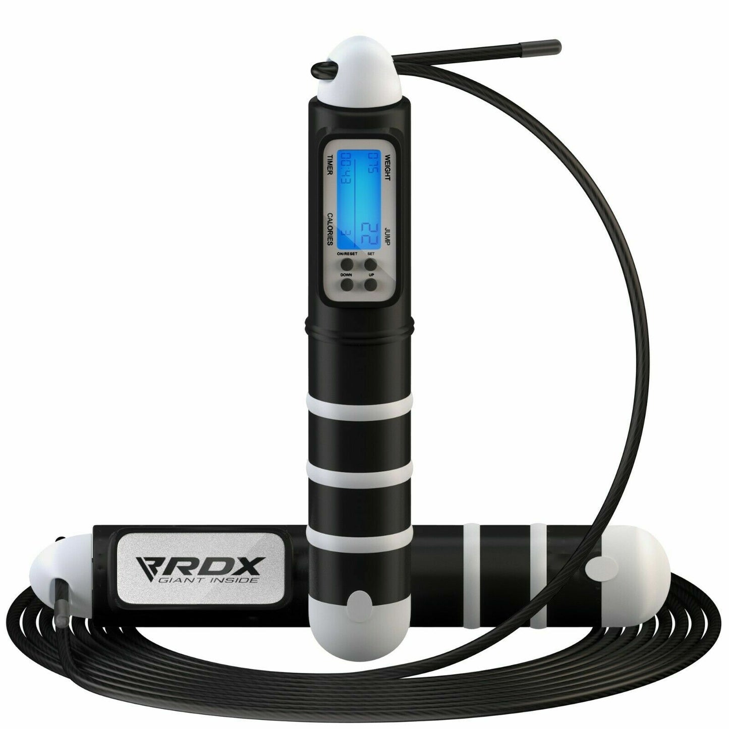 Climbing Skipping Rope by RDX, Digital Counter, Weighted Jump Rope, Speed Rope