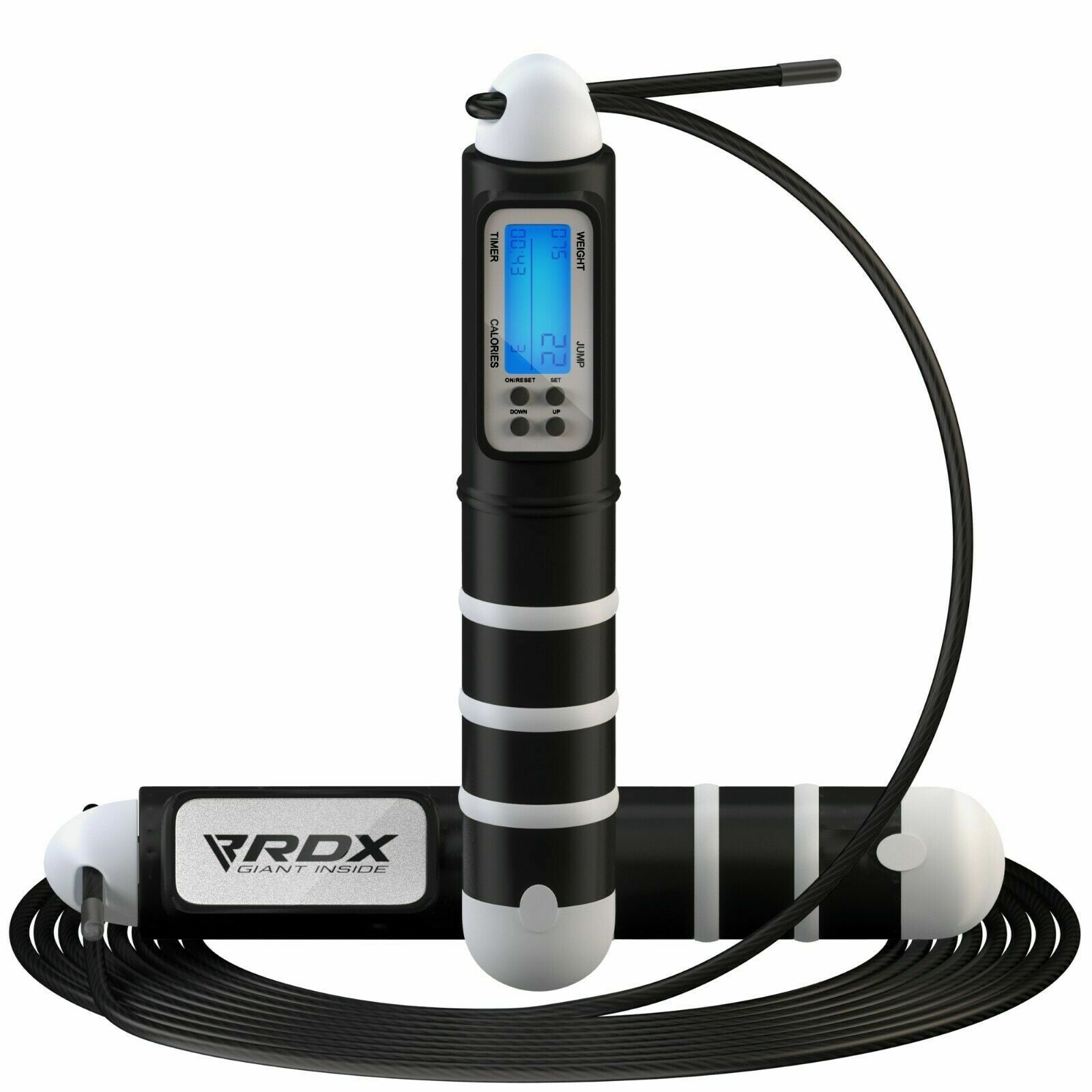 Climbing Skipping Rope by RDX, Digital Counter, Weighted Jump Rope, Speed Rope