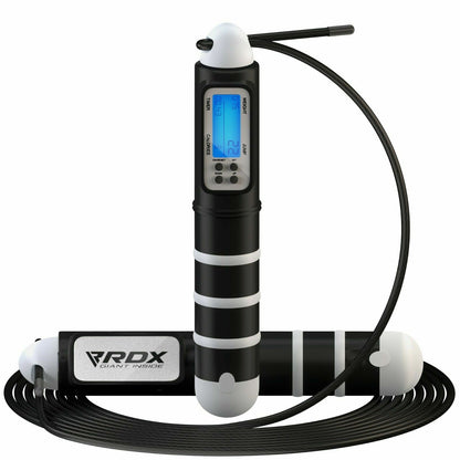 Climbing Skipping Rope by RDX, Digital Counter, Weighted Jump Rope, Speed Rope