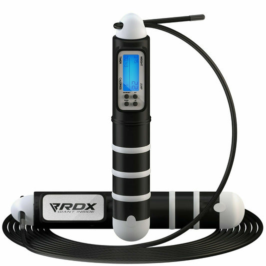 Climbing Skipping Rope by RDX, Digital Counter, Weighted Jump Rope, Speed Rope