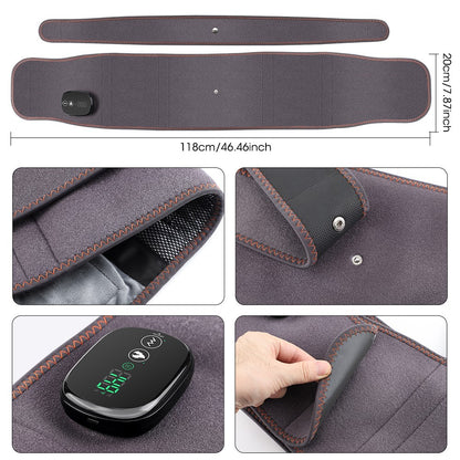 Electric Infrared Heated Waist Belt Vibration Massage for Lower Back Pain Relief