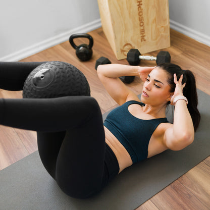 Slam Ball, 10-40 LB - Weighted Medicine Fitness Ball with Easy Grip Tread