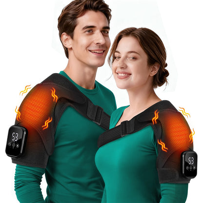 Electric Heated Vibration Knee Joint Brace Therapy Shoulder Massager Pain Relief