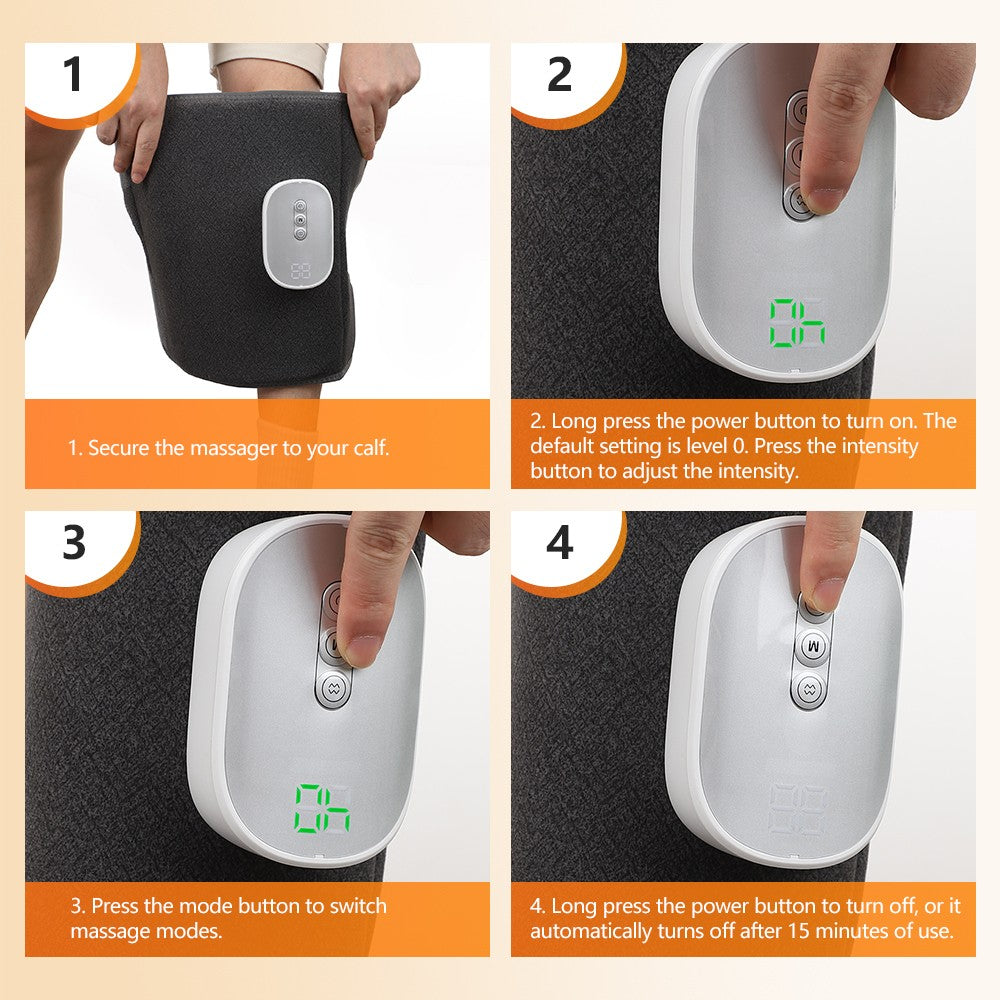 4 Modes Leg Massager Cordless Calf Air Compression Massager for Relief Pain