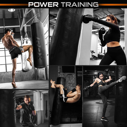 Punching Bag by RDX, MMA 4Pc Filled Boxing Bag, anti Swing Kickboxing Adult Set