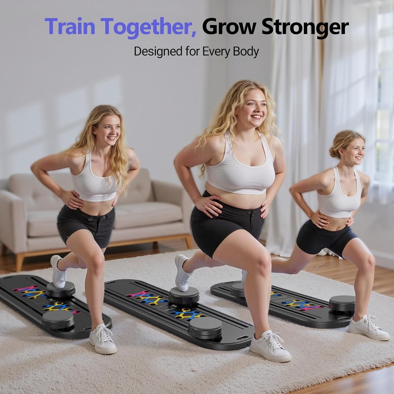 Premium Pilates Board - Multi-Purpose Foldable Pilates Reformer Set,Core Trainer
