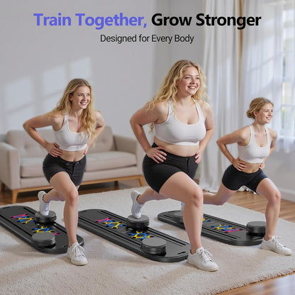 Premium Pilates Board - Multi-Purpose Foldable Pilates Reformer Set,Core Trainer