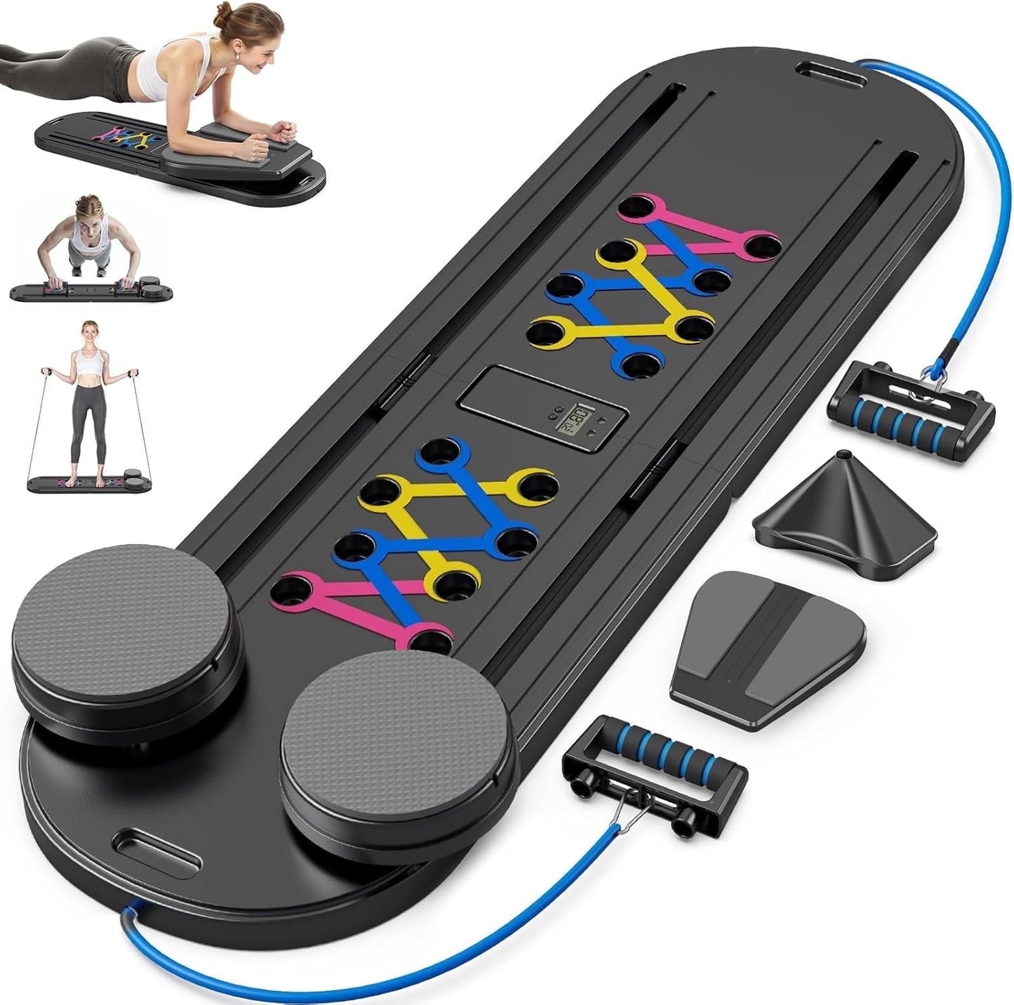 Premium Pilates Board - Multi-Purpose Foldable Pilates Reformer Set,Core Trainer