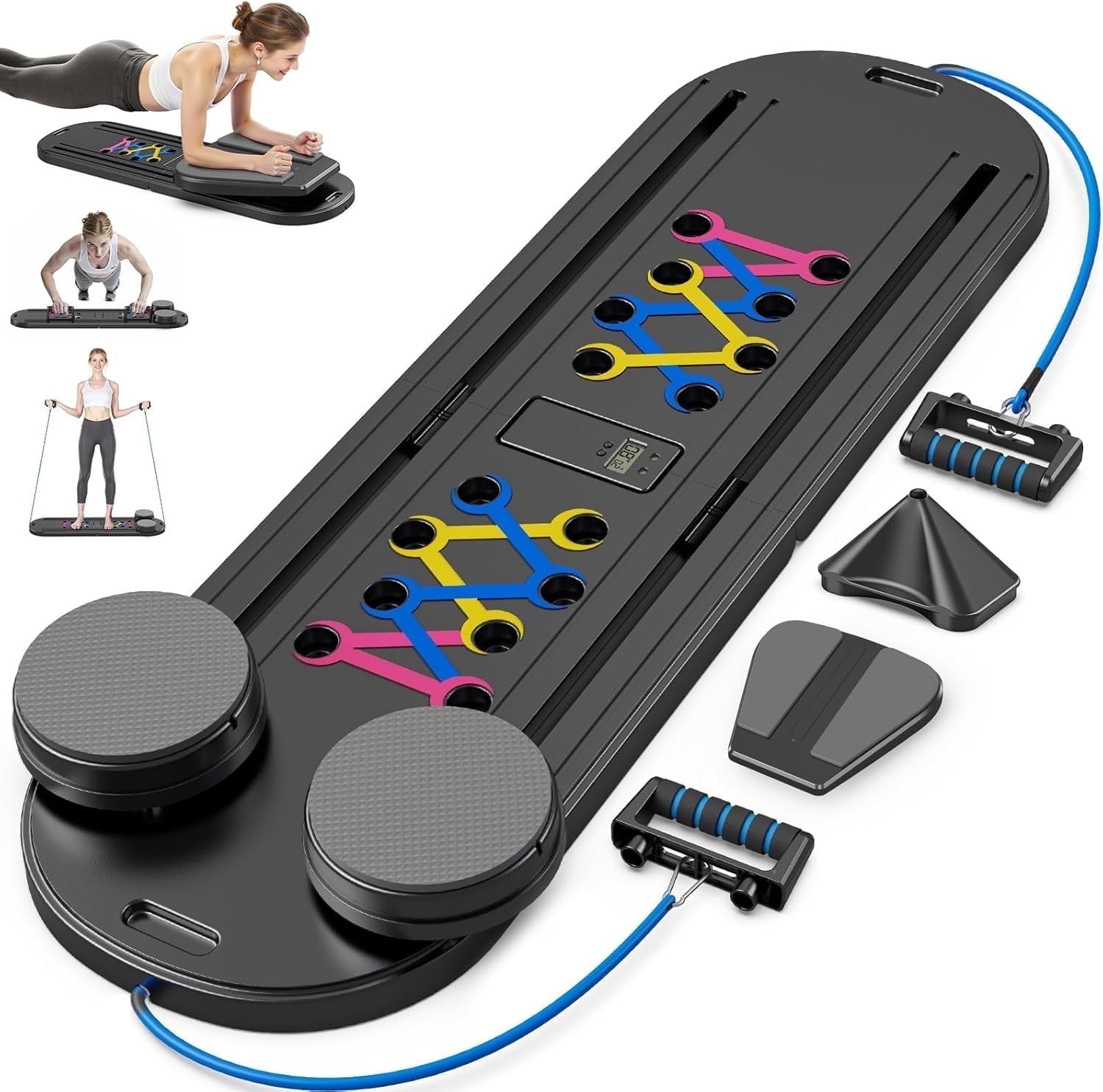 Premium Pilates Board - Multi-Purpose Foldable Pilates Reformer Set,Core Trainer