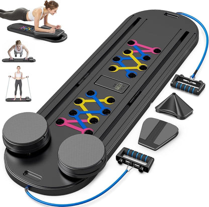 Premium Pilates Board - Multi-Purpose Foldable Pilates Reformer Set,Core Trainer