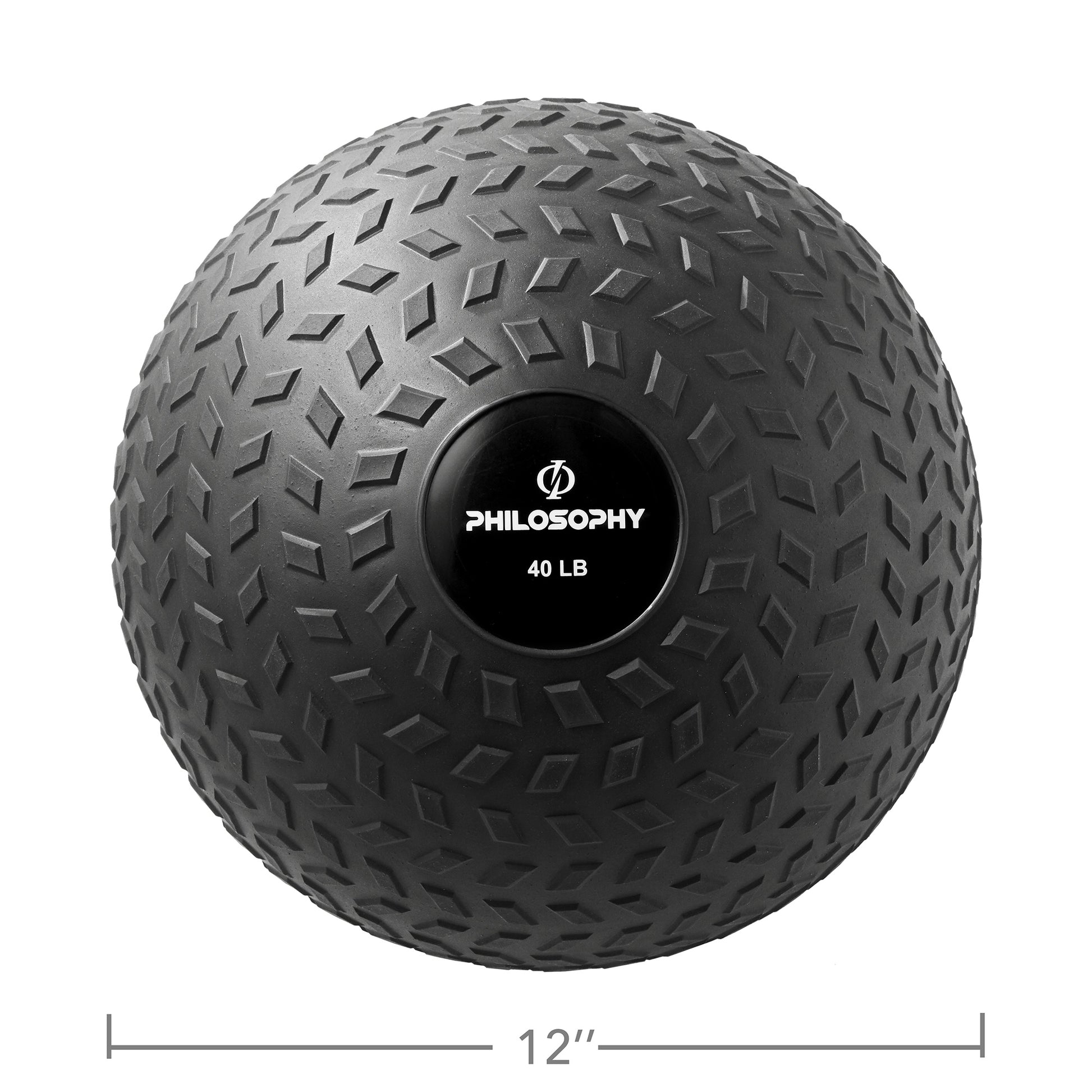 Slam Ball, 10-40 LB - Weighted Medicine Fitness Ball with Easy Grip Tread