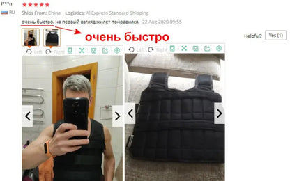 New 66 Lbs Adjustable Weighted Workout Weight Vest Fitness Training Waistcoat AA