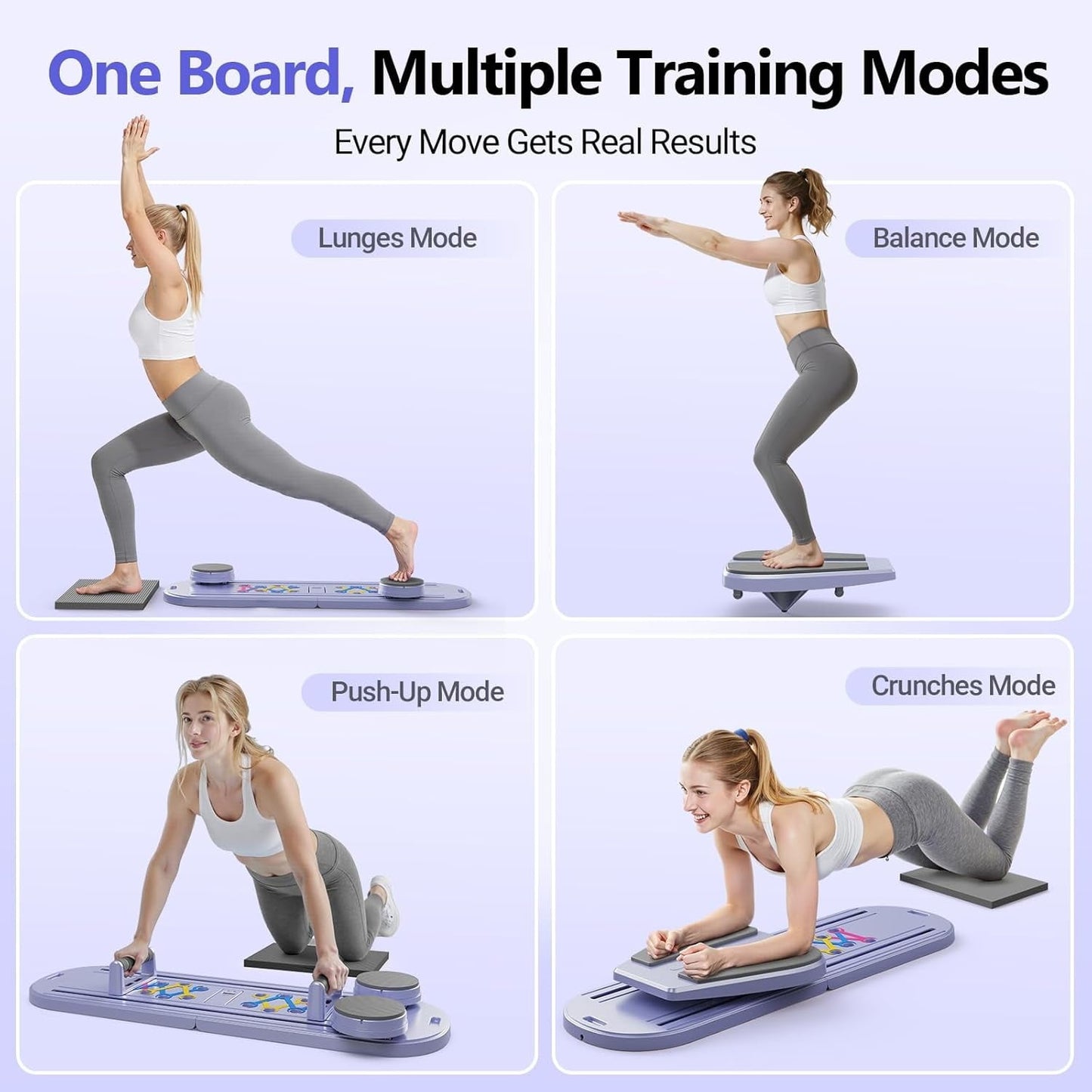 Premium Pilates Board - Multi-Purpose Foldable Pilates Reformer Set,Core Trainer