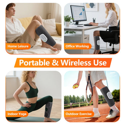 4 Modes Leg Massager Cordless Calf Air Compression Massager for Relief Pain