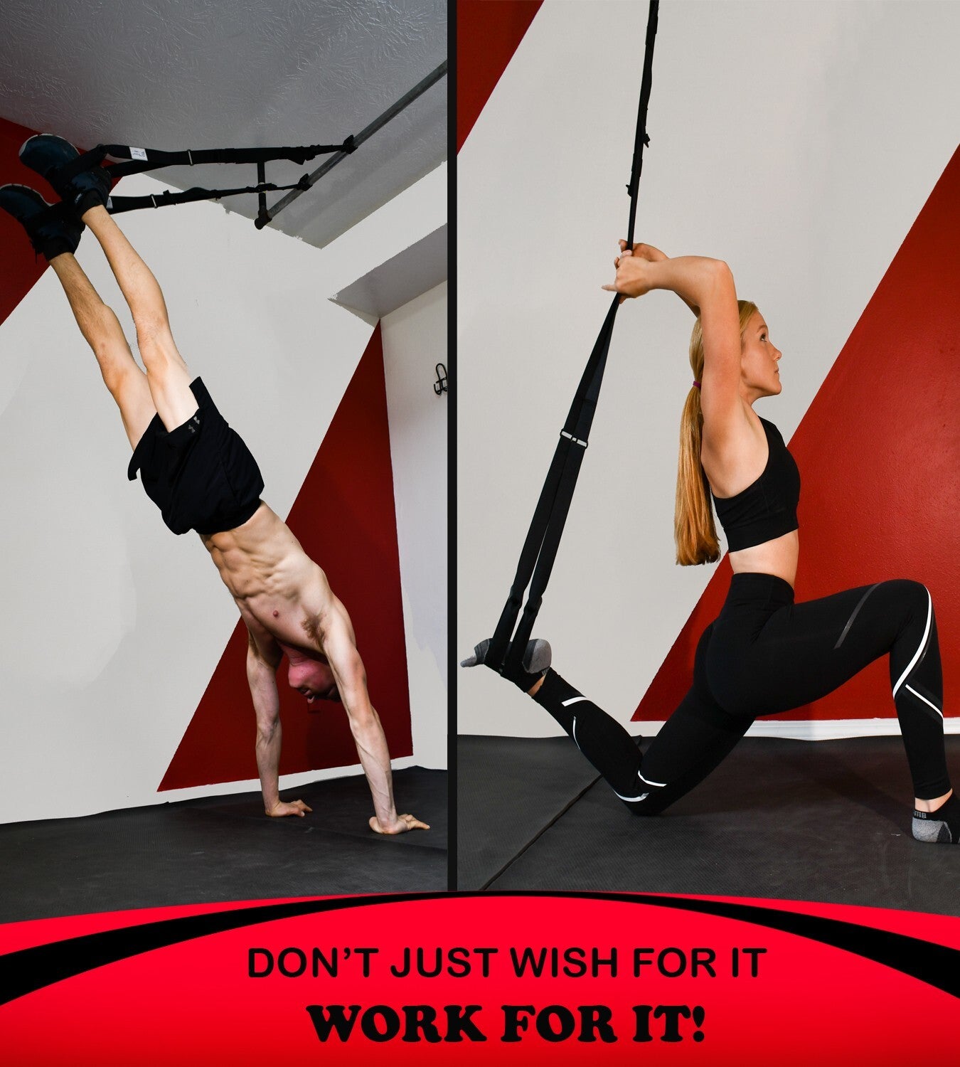 Workout Straps for Home Gym – Bodyweight Resistance Training Straps Set