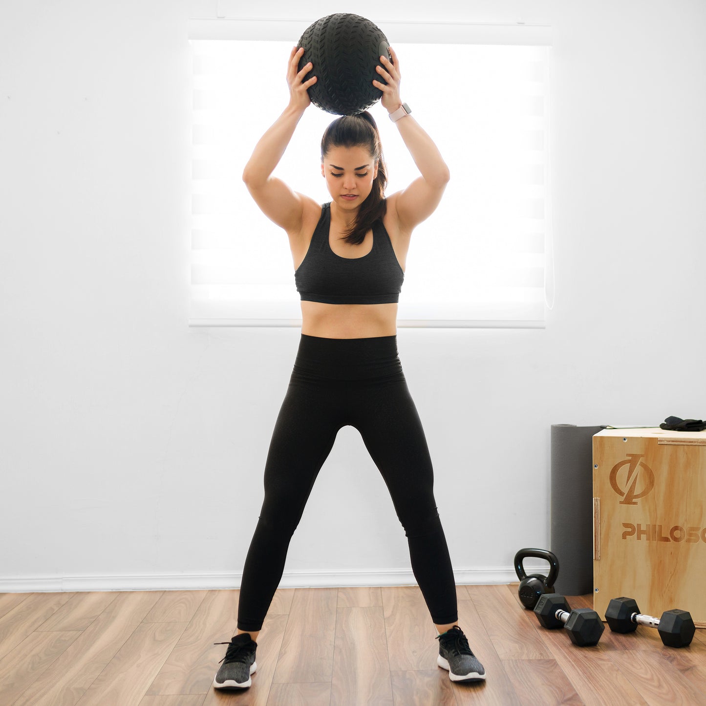 Slam Ball, 10-40 LB - Weighted Medicine Fitness Ball with Easy Grip Tread