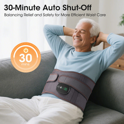 Electric Infrared Heated Waist Belt Vibration Massage for Lower Back Pain Relief
