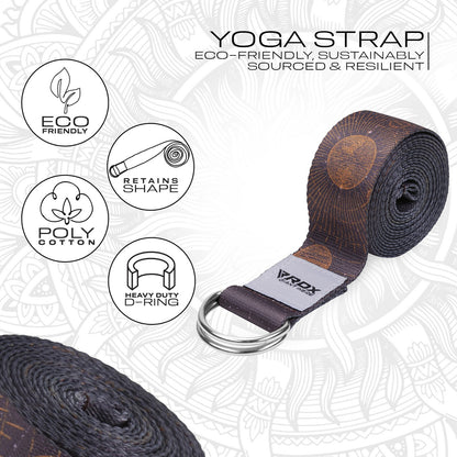 RDX Yoga Strap 8Ft D-Ring Buckle Stretching Pilates Flexibility Gym Workout