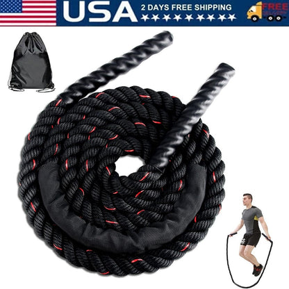 Heavy Jump Ropes for Fitness, Weighted Adult Skipping Rope Exercise Battle Ropes