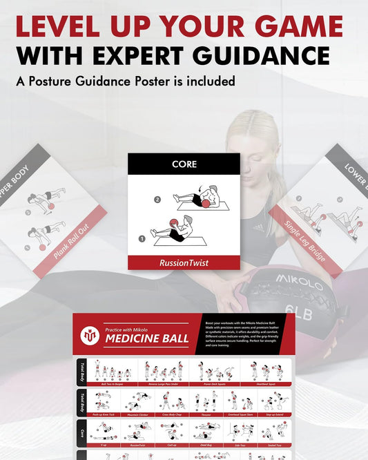 Mikolo Medicine Ball, Wall Ball,Soft Medicine Ball Set,Slam Ball for Core Traini