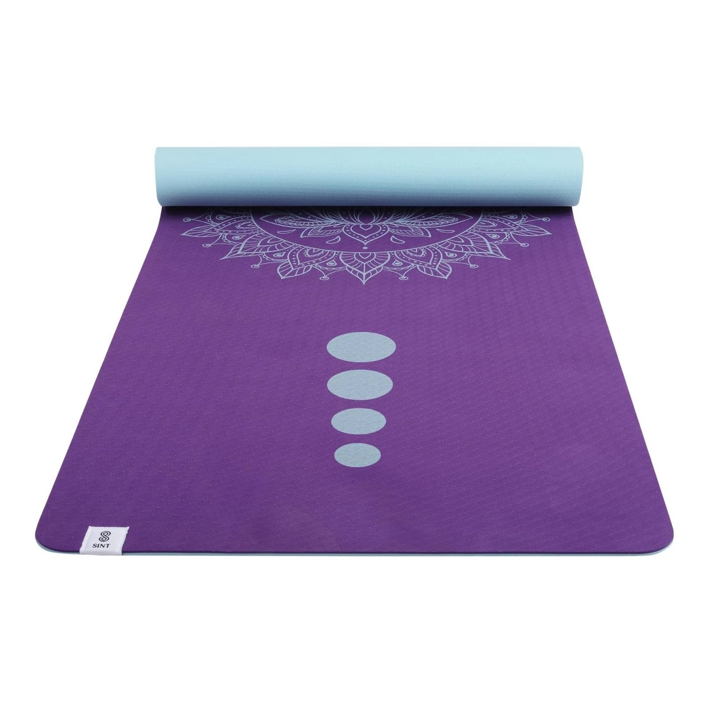 SINT Premium Print Reversible Non Slip Yoga Workouts Mat with Free Tote Bag
